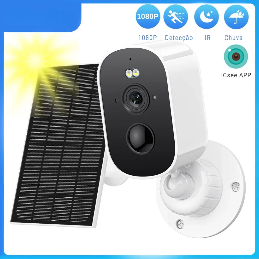 Câmera Solar Wi-Fi 1080p com Áudio Bidirecional - Akada Brasil