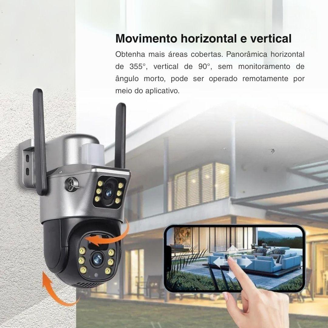 Câmera Solar 4K com Lente Dupla e 4G/WiFi