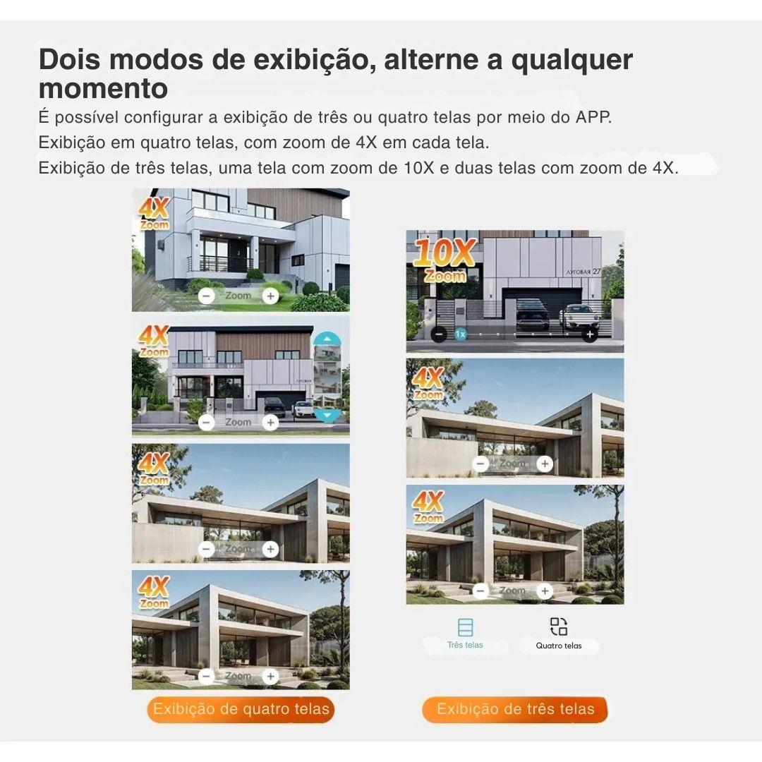 Câmera 10K com Zoom Óptico 10x e Quatro Lentes - Akada Brasil