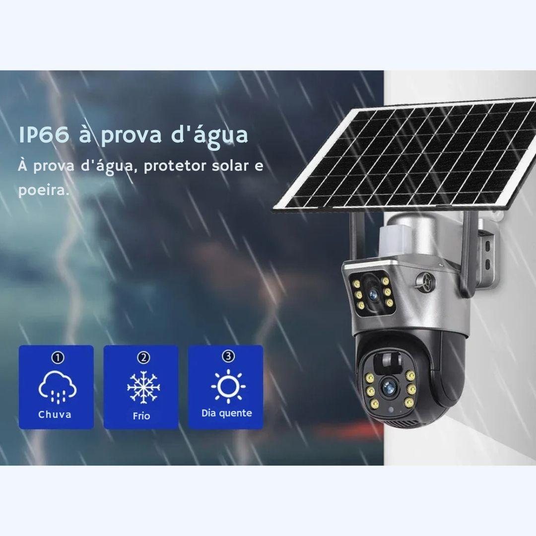 Câmera Solar 4K com Lente Dupla e 4G/WiFi
