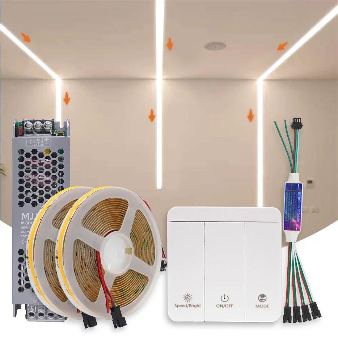 Fita de LED Sequencial COB – Iluminação Profissional com Efeitos Dinâmicos