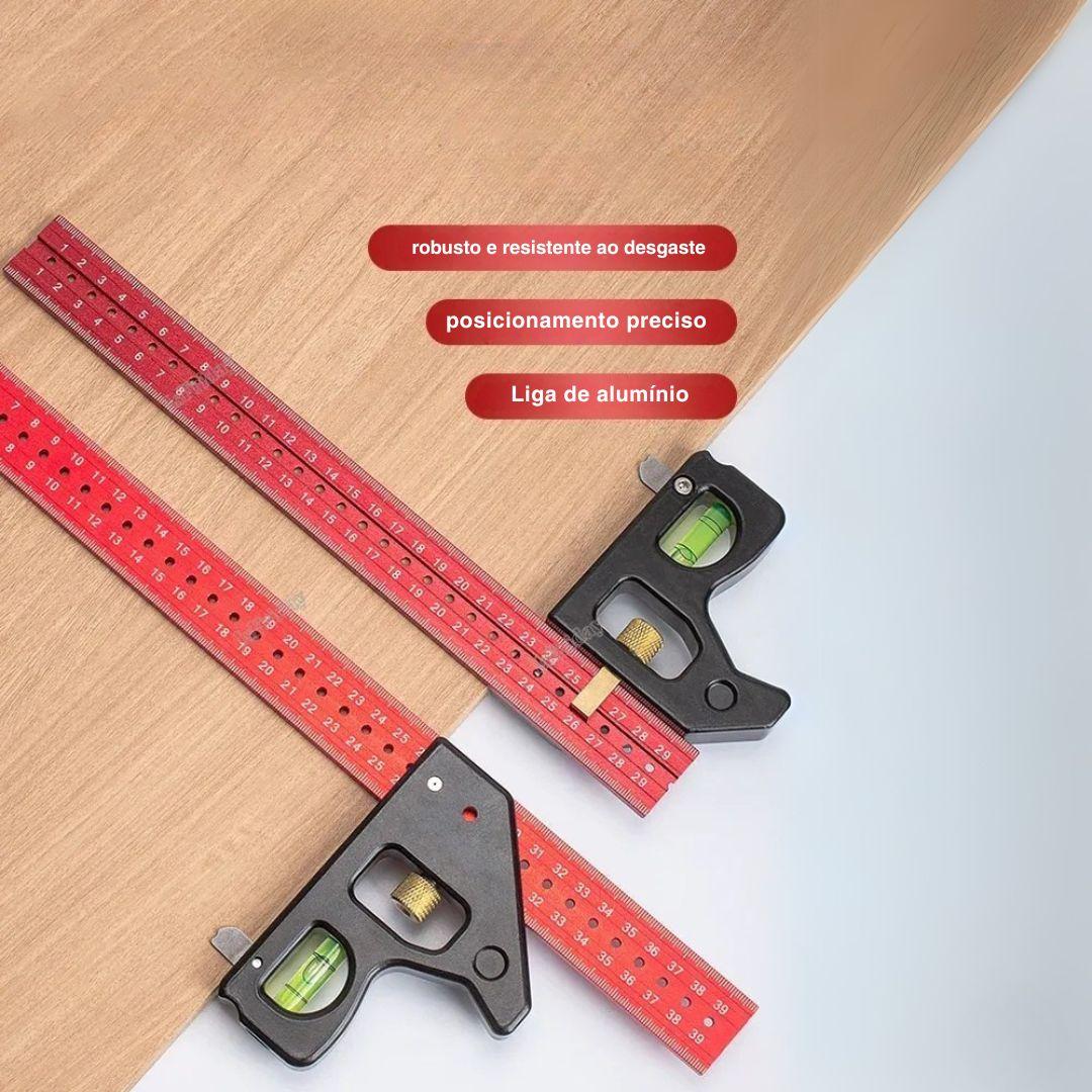 Esquadro Ajustável com Nível de Bolha 45°/90° - Precisão e Versatilidade para Medições Perfeitas