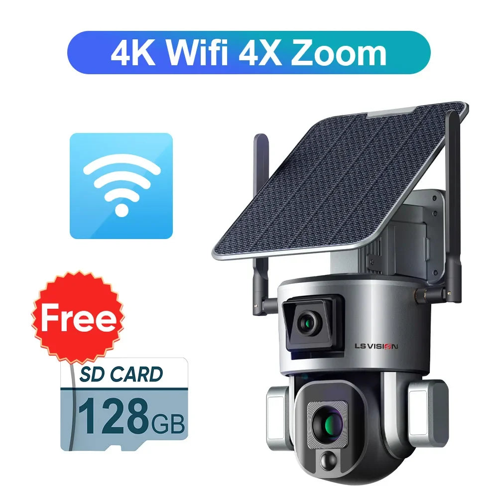 Câmera Solar 4K com Zoom Óptico 10X e Rastreamento - Akada Brasil