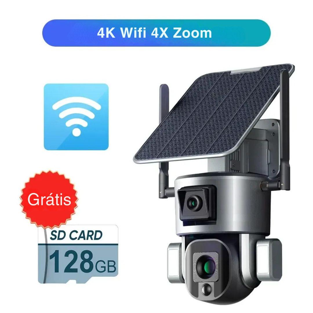 Câmera Solar 4K com Zoom Óptico 10X e Rastreamento - Akada Brasil