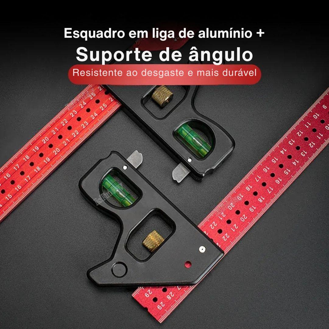 Esquadro Ajustável com Nível de Bolha 45°/90° - Precisão e Versatilidade para Medições Perfeitas