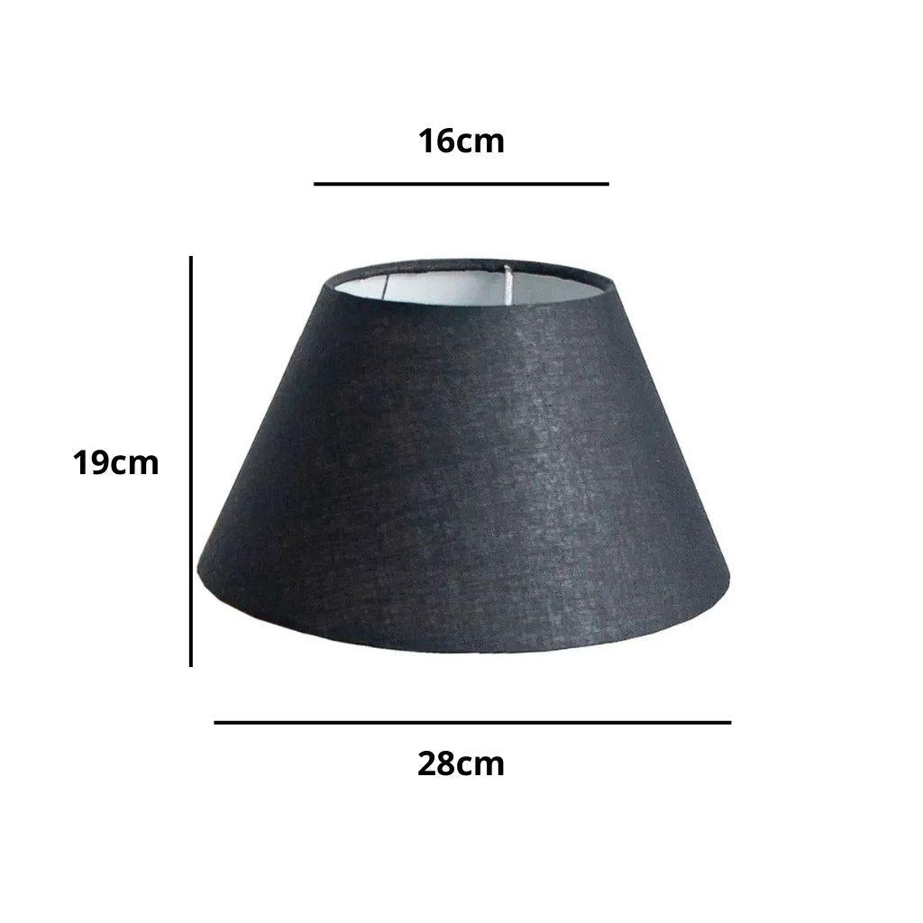 Cúpula de Abajur em Tecido de Algodão e Acetato – Soquete E27