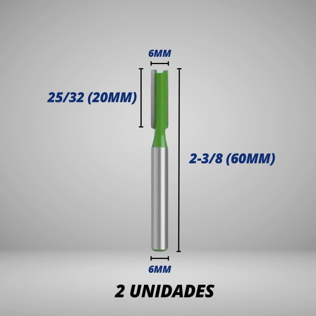 4 Fresas Retas de 6mm - StraiRouter - Akada Brasil