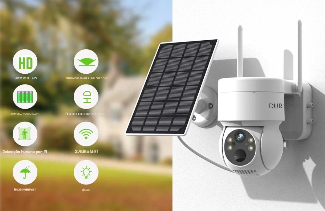 Câmera Solar Wi-Fi PTZ 4MP HD - Akada Brasil