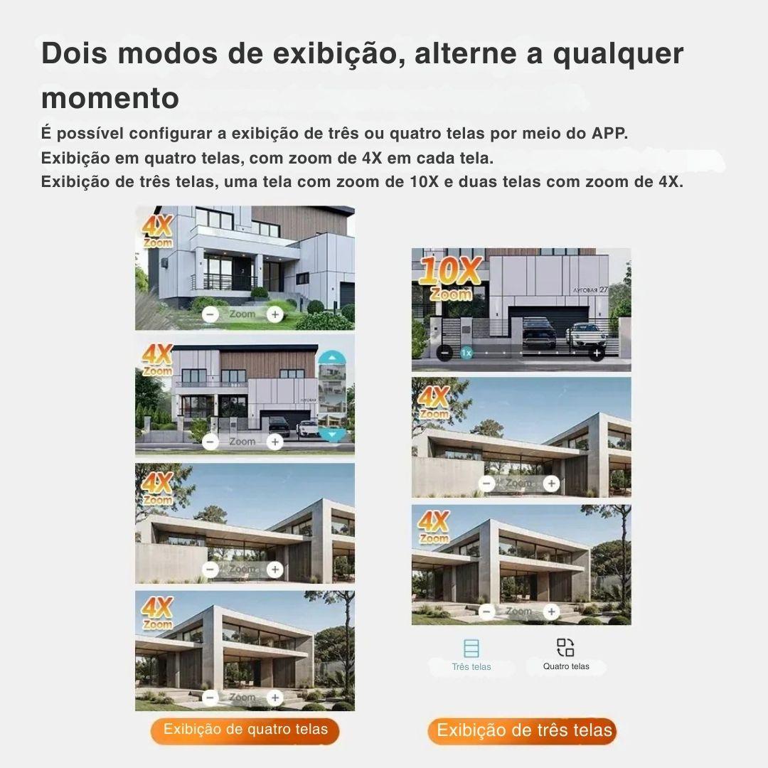 Câmera 10K com Zoom Óptico 10x e Quatro Lentes - Akada Brasil