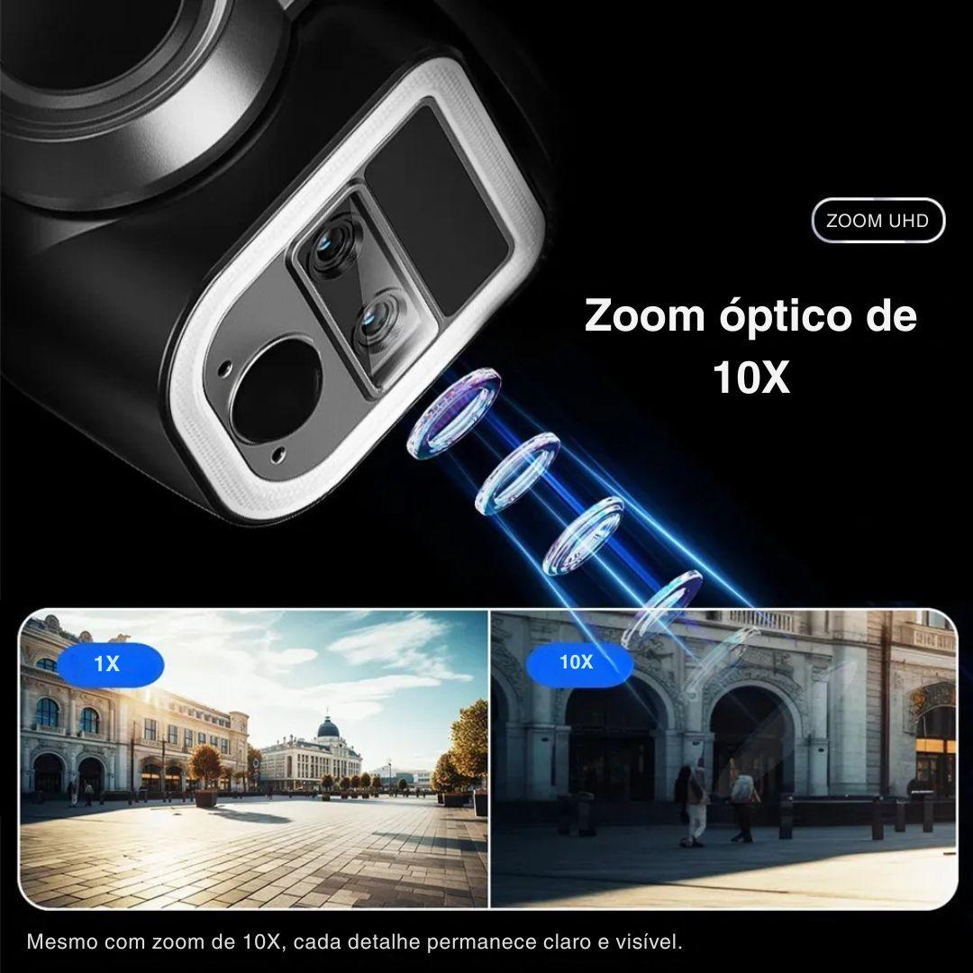 Câmera Solar 4G e Wi-Fi 12MP Dupla Lente com Zoom 10X