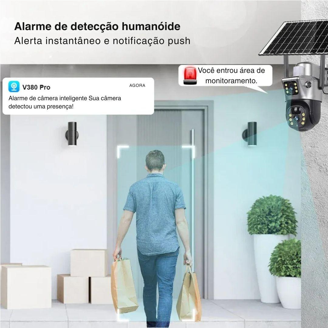 Câmera Solar 4K com Lente Dupla e 4G/WiFi