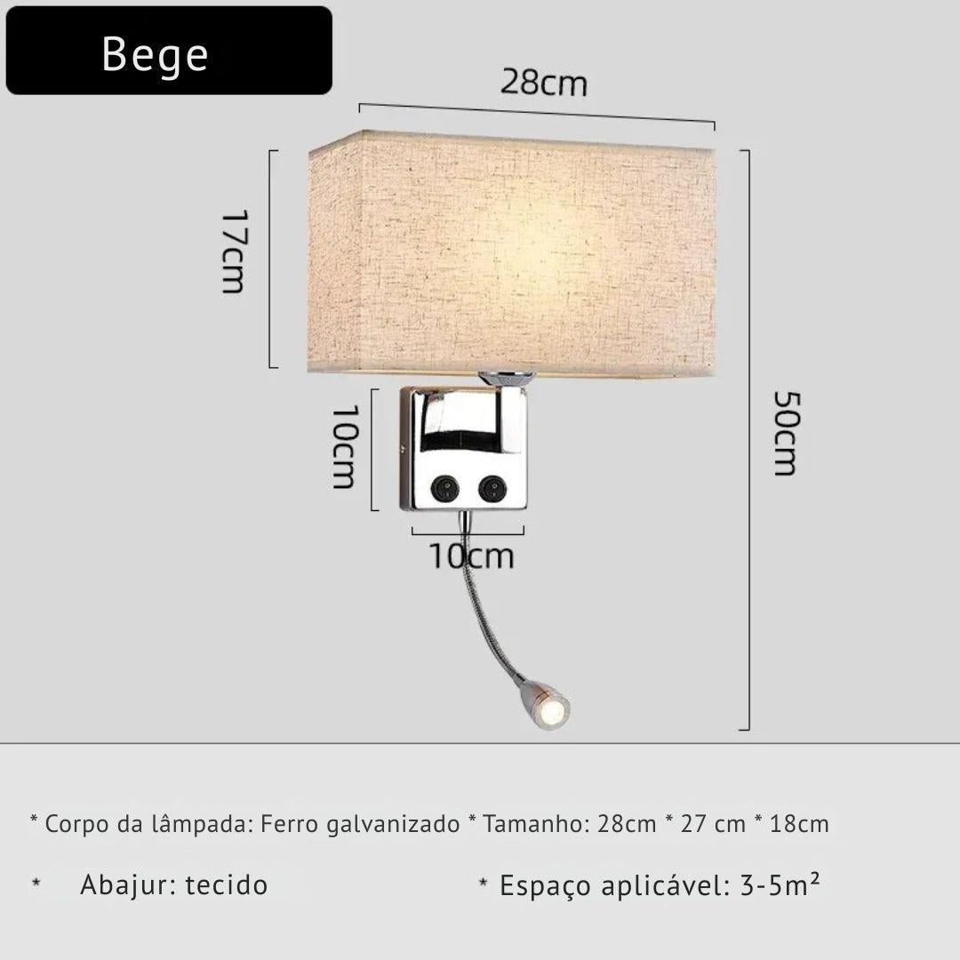 Luminária de Parede com Spot LED Flexível