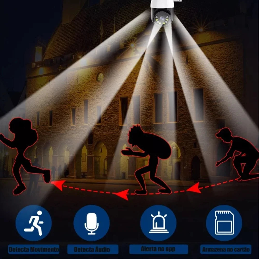 Câmera de Segurança Wi-Fi IP Full HD com Visão Noturna e Áudio Bidirecional - Akada Brasil
