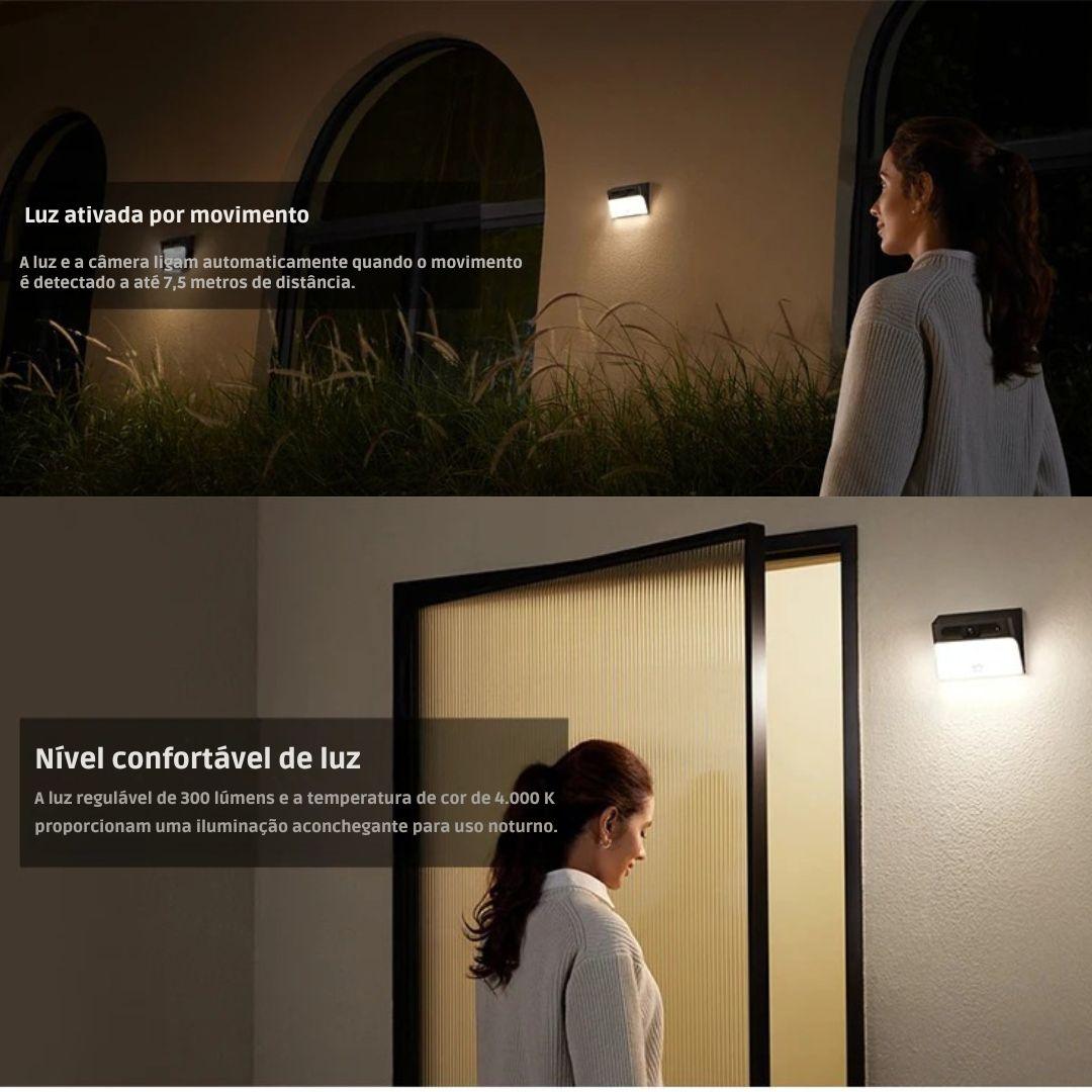 Câmera Solar 2K com Luz de Parede Integrada - CAMPROTEC - Akada Brasil