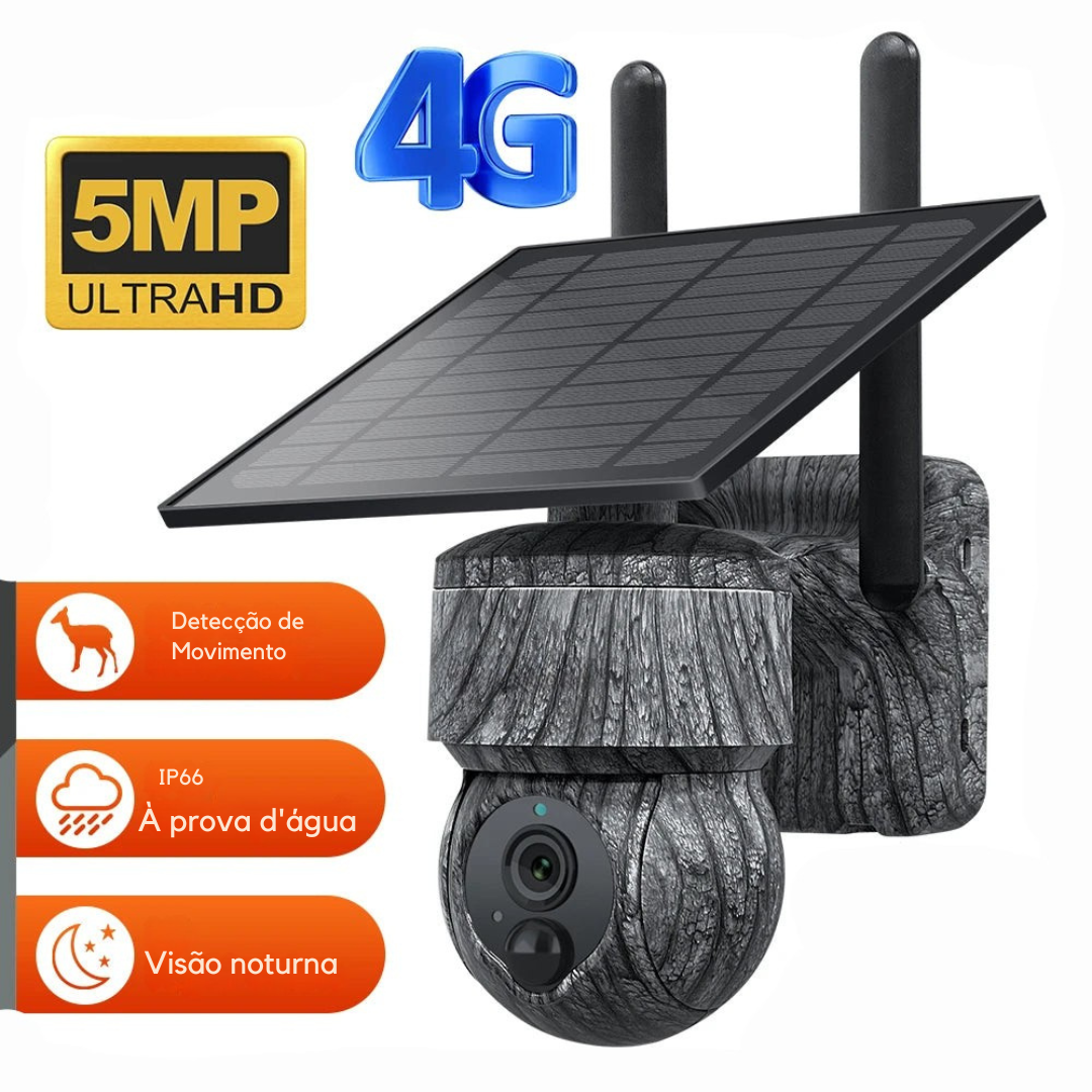 Câmera Solar PTZ 5MP Wi-Fi e 4G com Áudio Bidirecional - Akada Brasil
