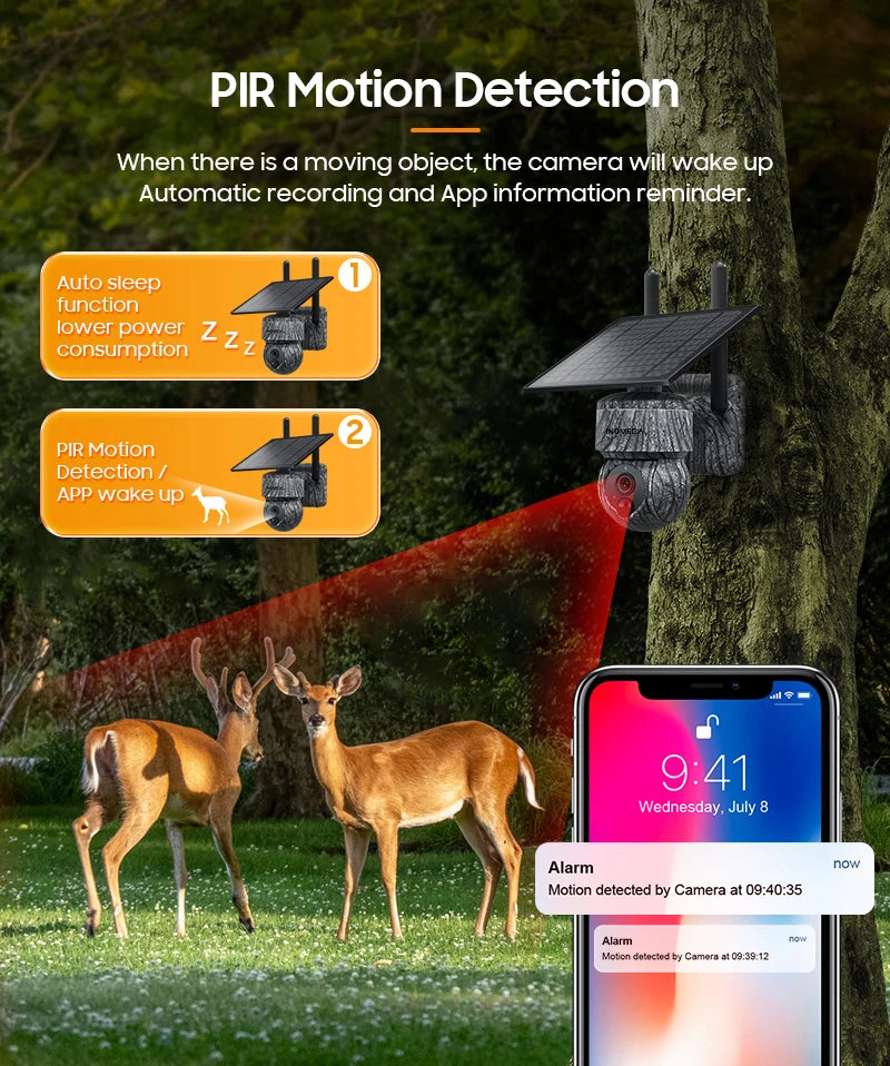 Câmera Solar PTZ 5MP Wi-Fi e 4G com Áudio Bidirecional - Akada Brasil