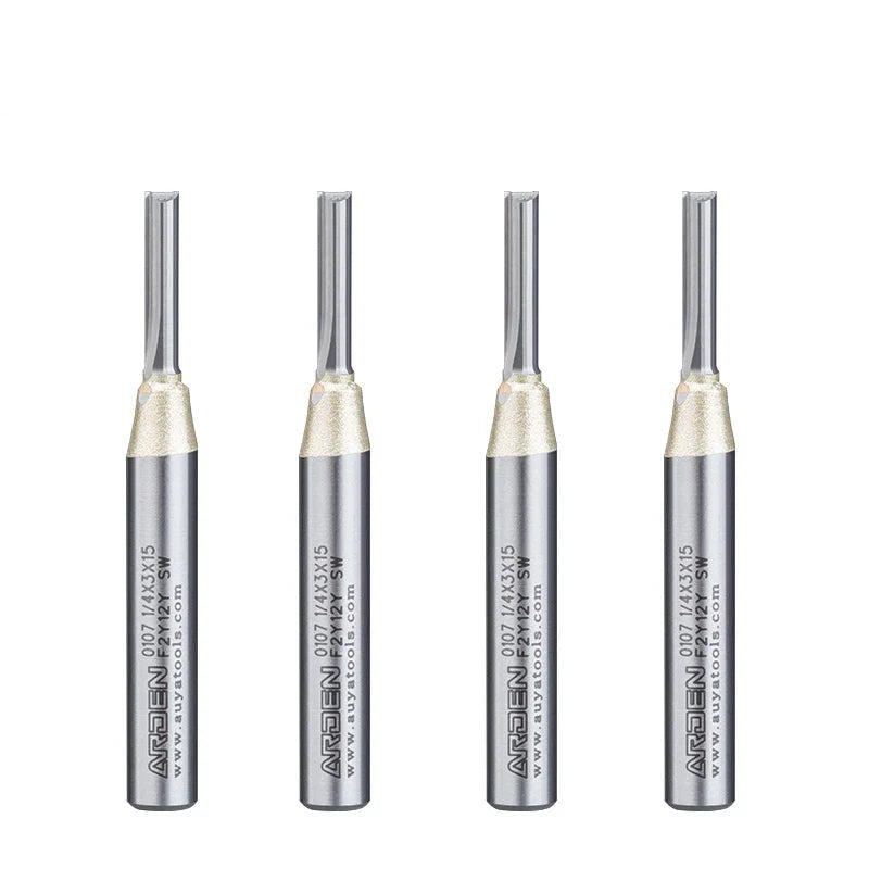 Fresa Reta de Tungstênio Arden para Tupia e CNC – Haste 6.35mm 1/4"