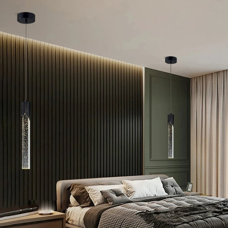 Nordic cristal luzes pingente led lâmpada do teto cabeceira pendurado iluminação para sala de estar cozinha quarto teto decoração casa