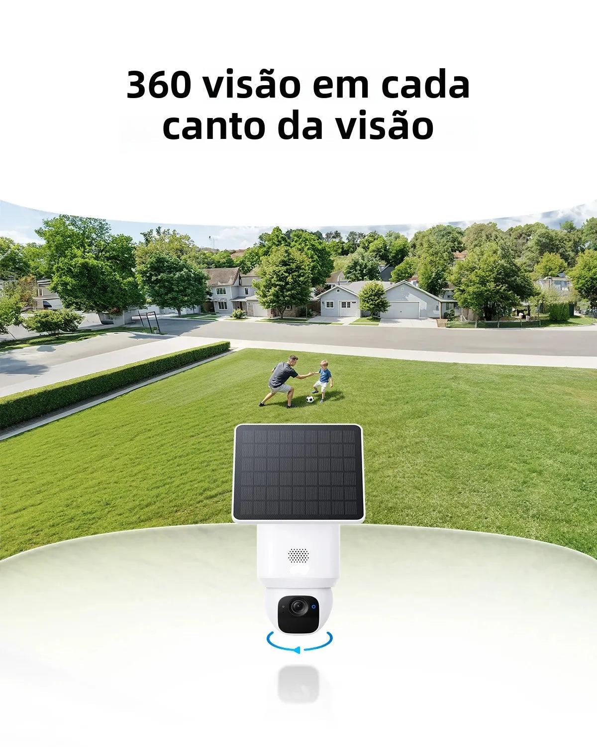 Câmera de Segurança Solar SoloCam 360° 2K - Akada Brasil