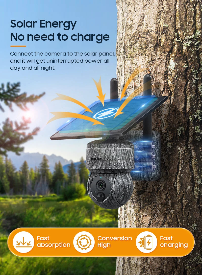 Câmera Solar PTZ 5MP Wi-Fi e 4G com Áudio Bidirecional - Akada Brasil