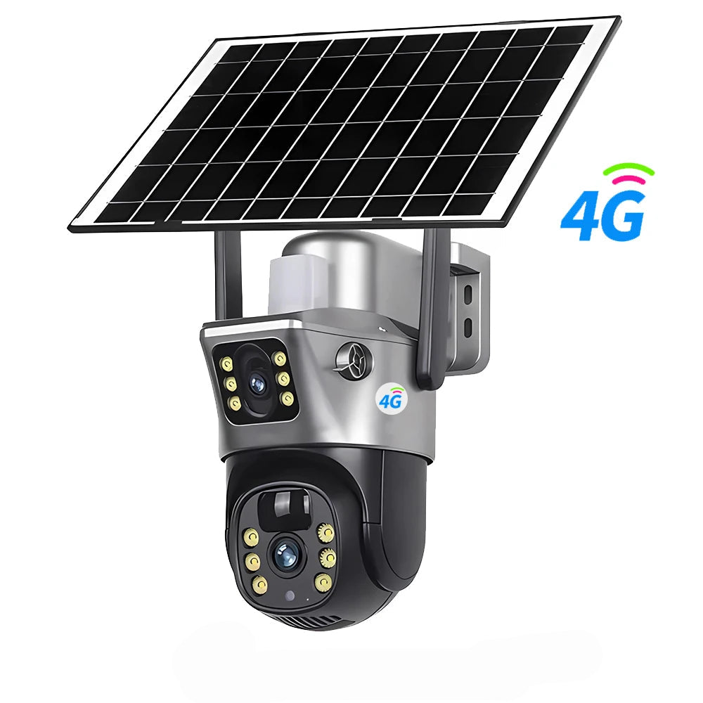 Câmera Solar 4K com Lente Dupla e 4G/WiFi - Akada Brasil