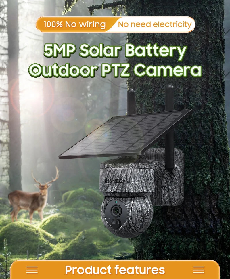 Câmera Solar PTZ 5MP Wi-Fi e 4G com Áudio Bidirecional - Akada Brasil