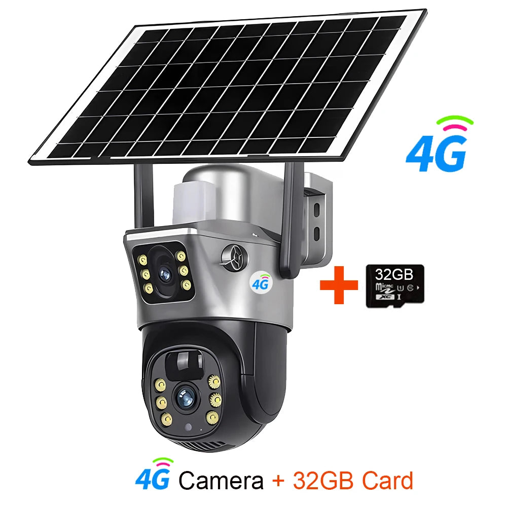 Câmera Solar 4K com Lente Dupla e 4G/WiFi - Akada Brasil