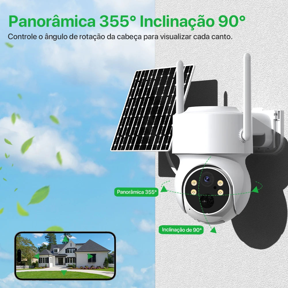 Câmera Solar Wi-Fi PTZ 4MP HD - Akada Brasil