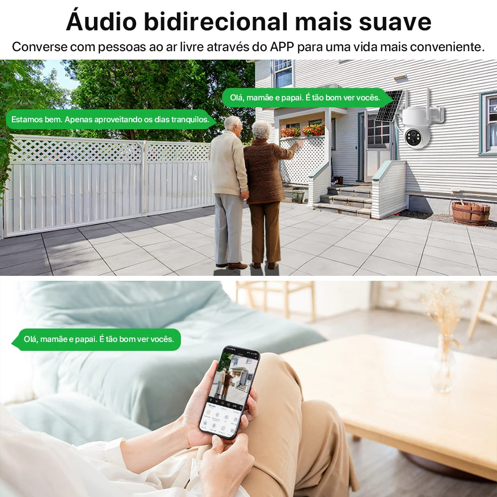 Câmera Solar Wi-Fi PTZ 4MP HD - Akada Brasil