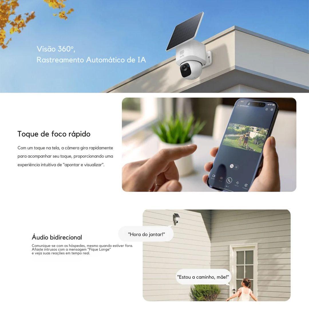 Câmera de Segurança Solar SoloCam 360° 2K - Akada Brasil
