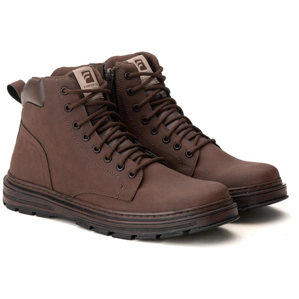 Bota Coturno EcoStep Masculino Com Ziper e Solado de Borracha Costurado Antiderrapante - Akada Brasil