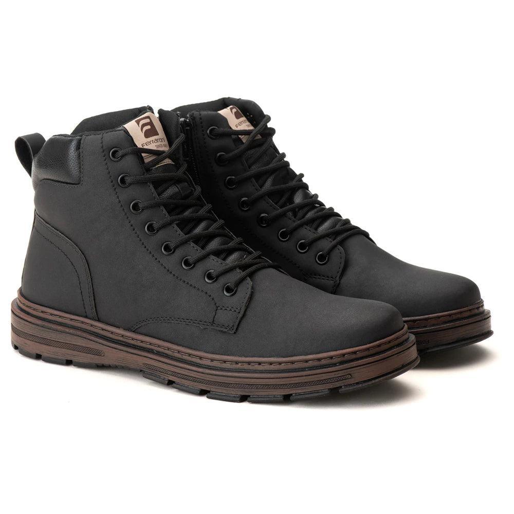 Bota Coturno EcoStep Masculino Com Ziper e Solado de Borracha Costurado Antiderrapante - Akada Brasil