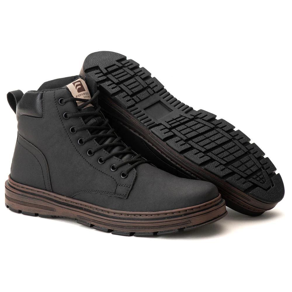 Bota Coturno EcoStep Masculino Com Ziper e Solado de Borracha Costurado Antiderrapante - Akada Brasil