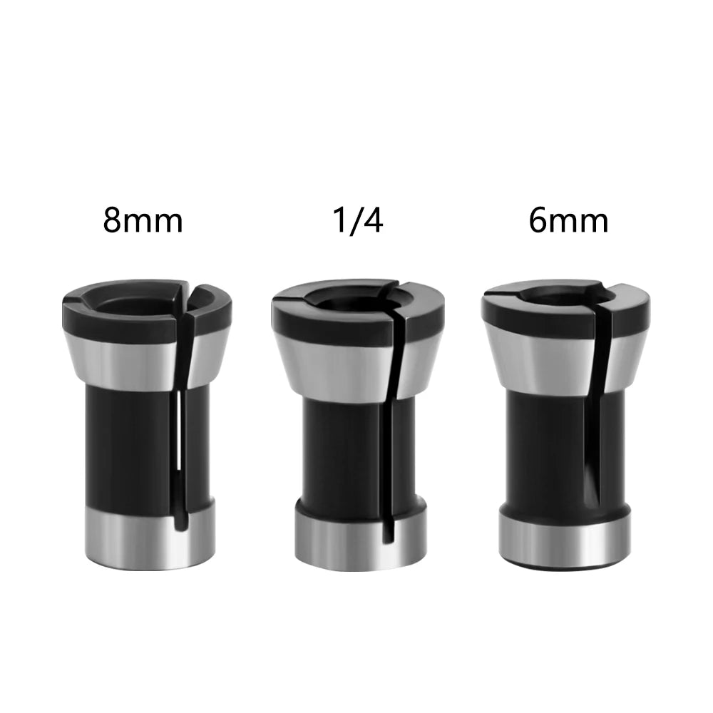 Conjunto de Pinças para Tupia Laminadora - 6mm, 8mm, 6.35mm - Akada Brasil