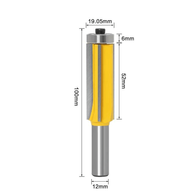 Fresa Reta para Tupia Haste 12mm com Rolamento – StraiRouter - Akada Brasil