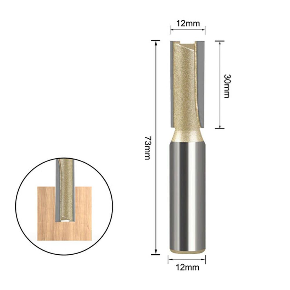 Fresa Reta para Tupia Haste de 12mm - StraiRouter - Akada Brasil