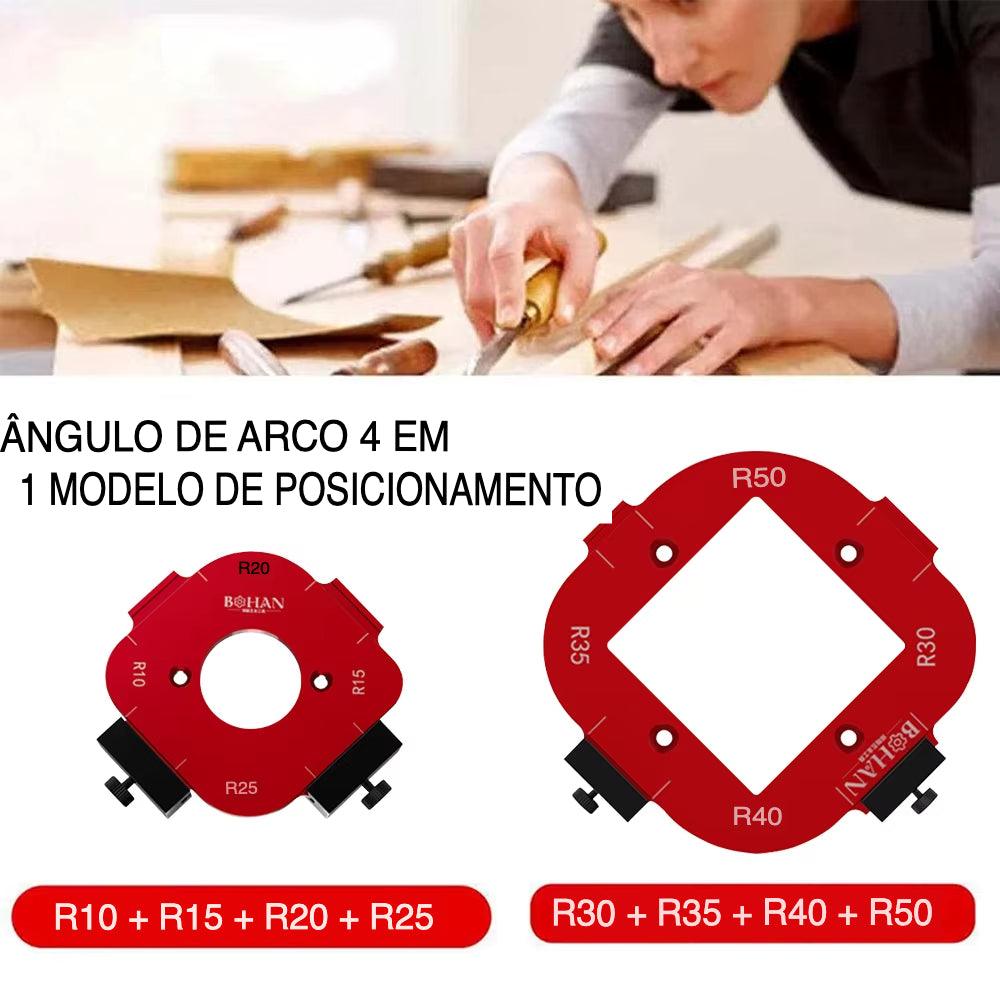 Gabarito 4 em 1 para Tupia Raio de Canto R10 - R50 com Alta Precisão - Akada Brasil