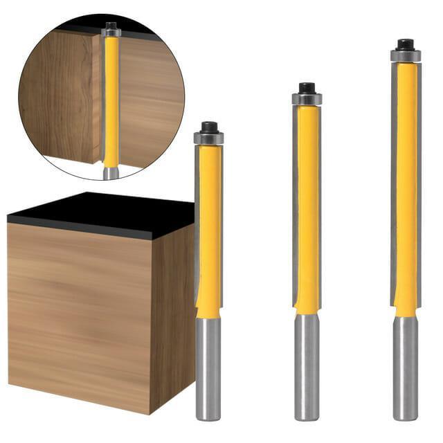 Kit Fresas Retas Longa de 8mm com Rolamento - RouterLong - Akada Brasil