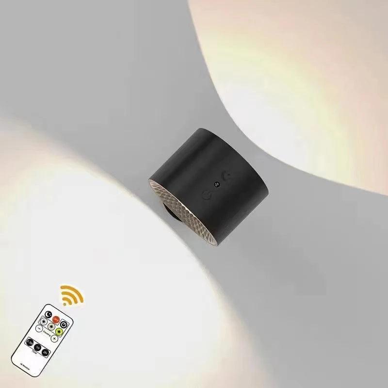 Lâmpada de Parede LED com Iluminação Dupla, Controle Remoto e Rotação 360° - Akada Brasil