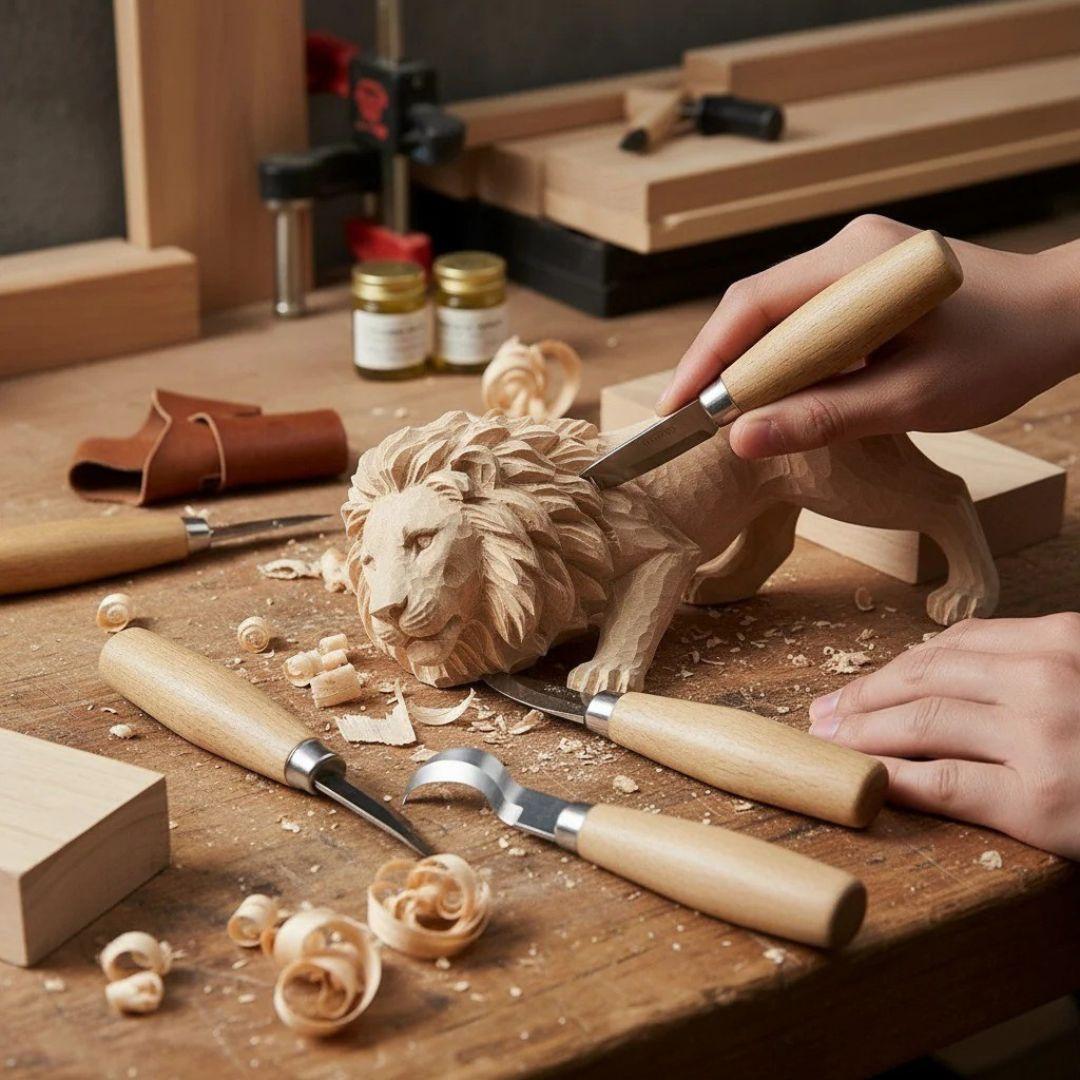 Faca de Escultura em Madeira Ergonômica de Alta Precisão