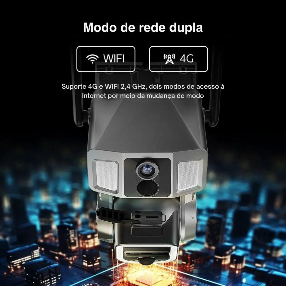 Câmera Solar 4G e Wi-Fi 12MP Dupla Lente com Zoom 10X