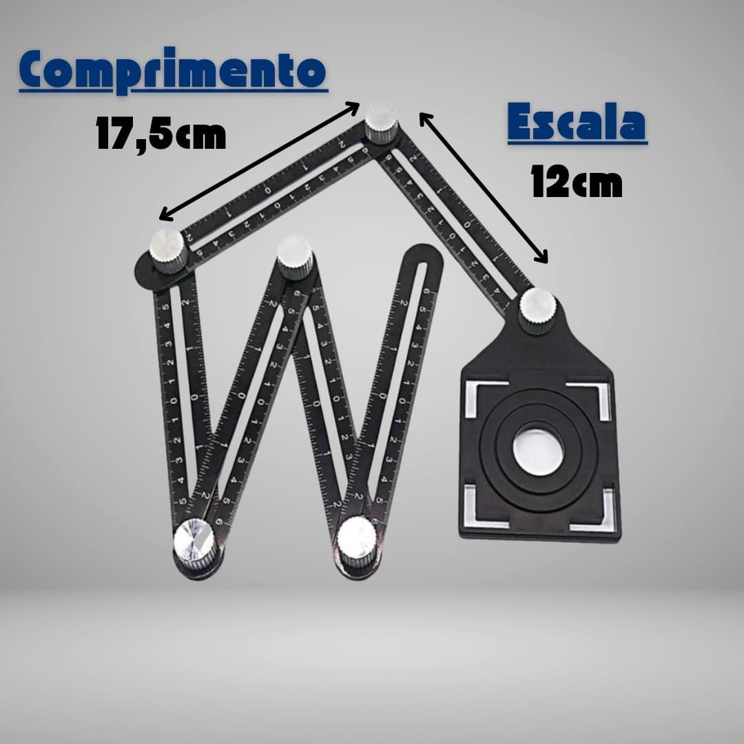Régua Multi Ângulo, Brocas Diamantadas e Brinde - RulerDrill - Akada Brasil