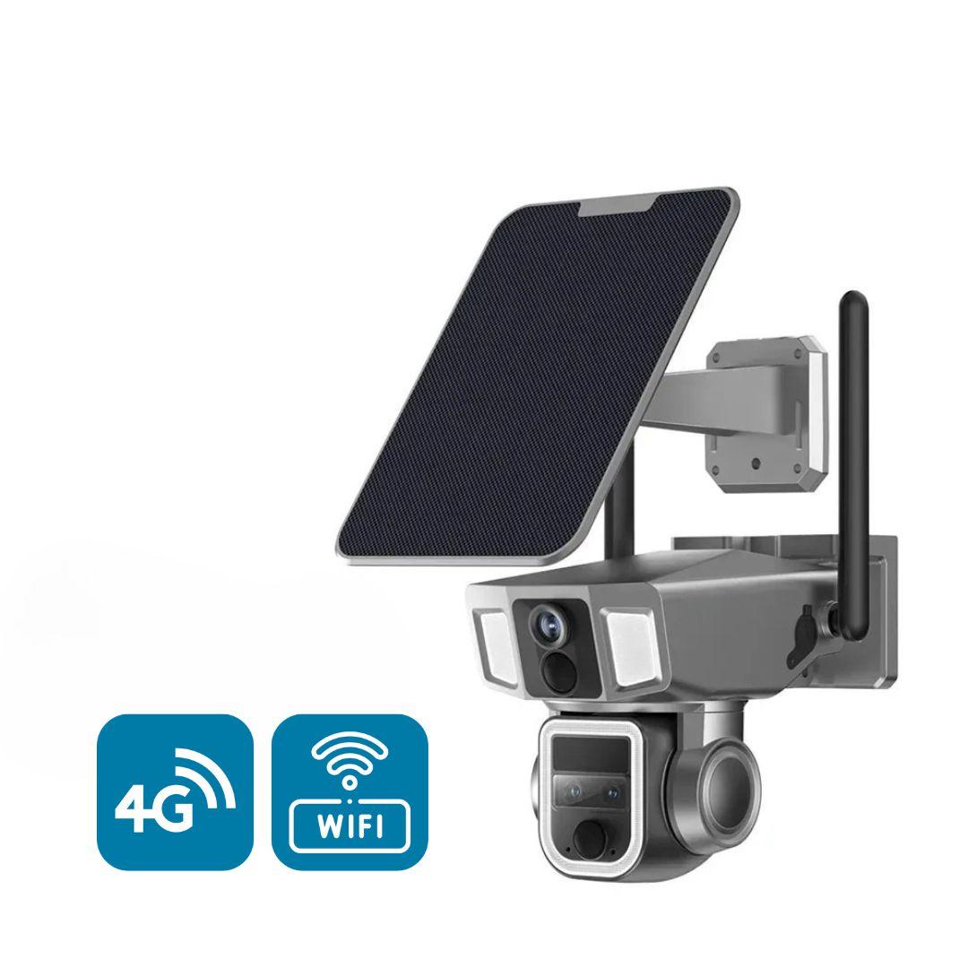 Câmera Solar 4G e Wi-Fi 12MP Dupla Lente com Zoom 10X