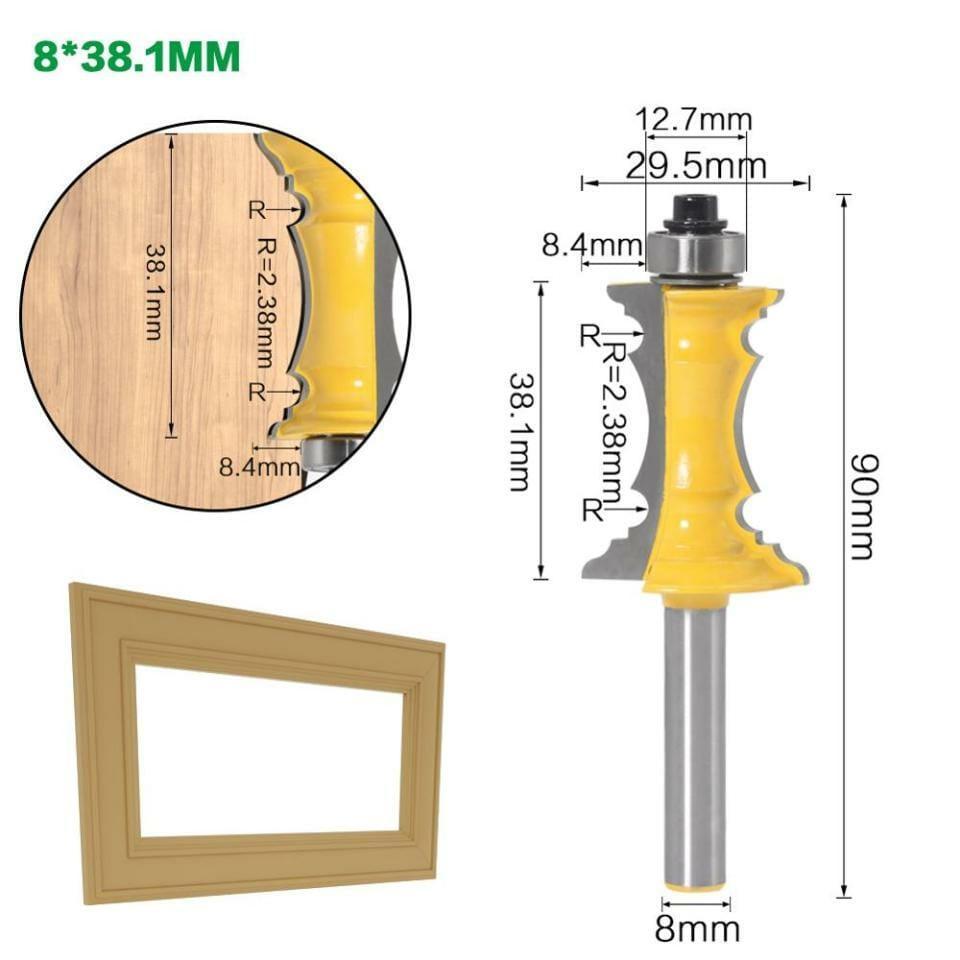 Kit Fresas Moldura RouterFrame de 8mm para Tupia - Akada Brasil