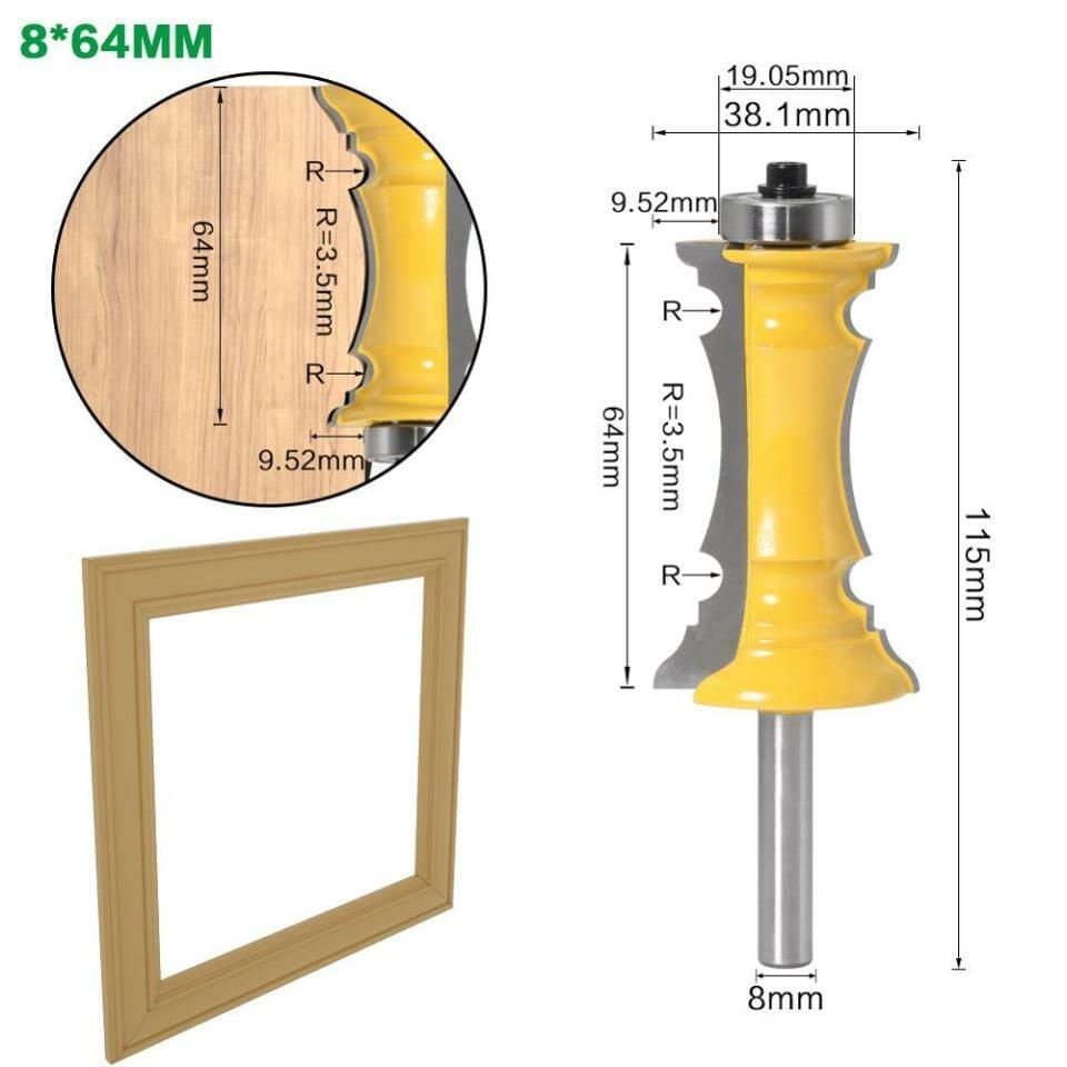 Kit Fresas Moldura RouterFrame de 8mm para Tupia - Akada Brasil