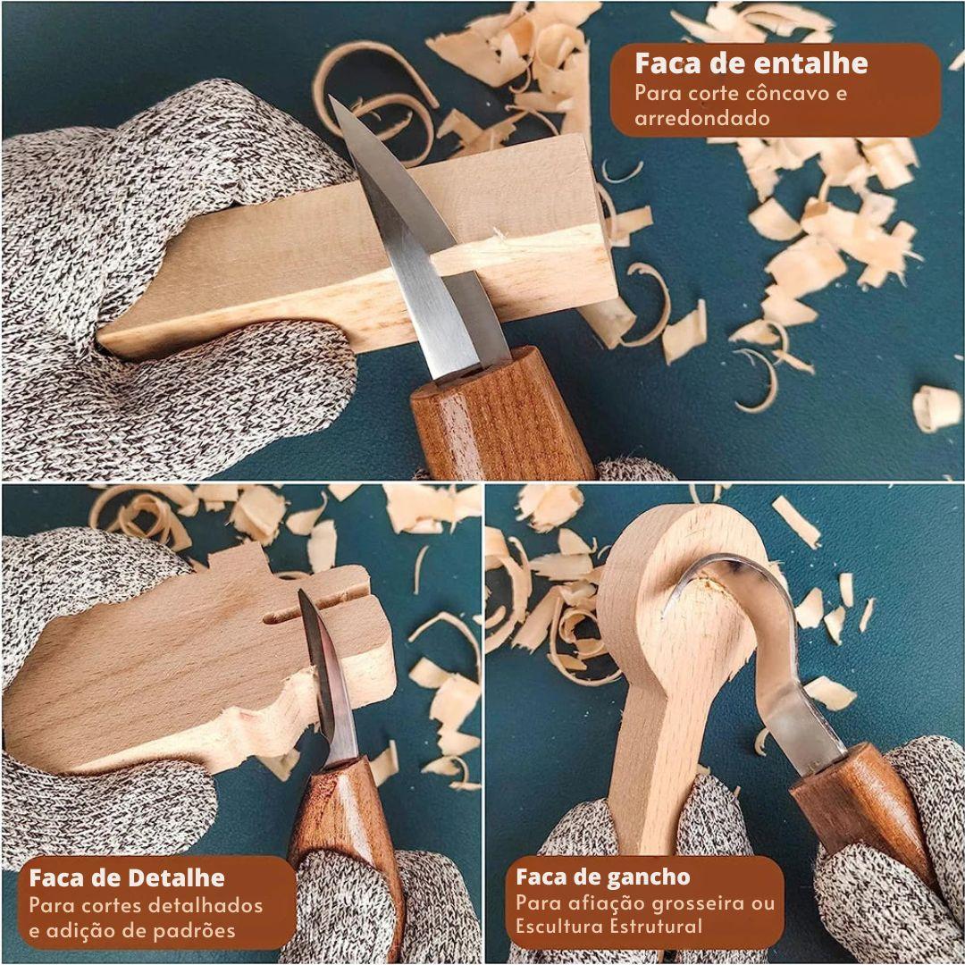 Kit Premium de Escultura em Madeira para DIY e Profissionais