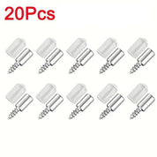 Parafusos auto-roscantes para gabinete, suporte laminado, suporte laminado, parafuso de rosca integrado, suporte de prateleira, 20 PCs, 40PCs