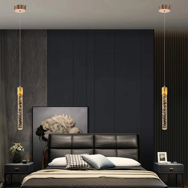 Nordic cristal luzes pingente led lâmpada do teto cabeceira pendurado iluminação para sala de estar cozinha quarto teto decoração casa