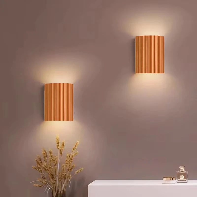 Macaron conduziu a lâmpada de parede resina decoração para casa luminárias luz parede luxo decoração para casa arandela para sala estar cabeceira corredor lâmpada