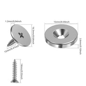 12pçs fechadura magnética para porta de armário, porta magnética de metal, fechamento oculto, trava magnética para armário